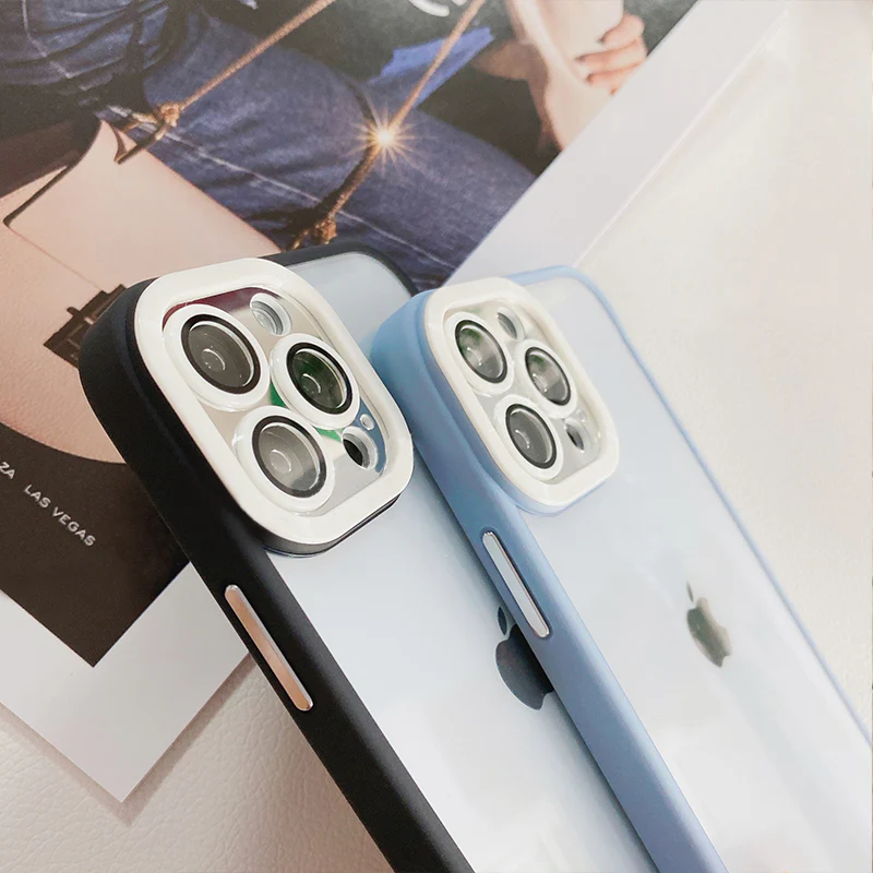 Simple Glass Lens Film Soft Edge iPhone Case