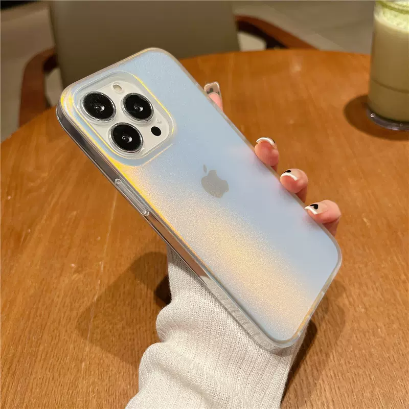 Translucent Matte Laser Gradient iPhone Case