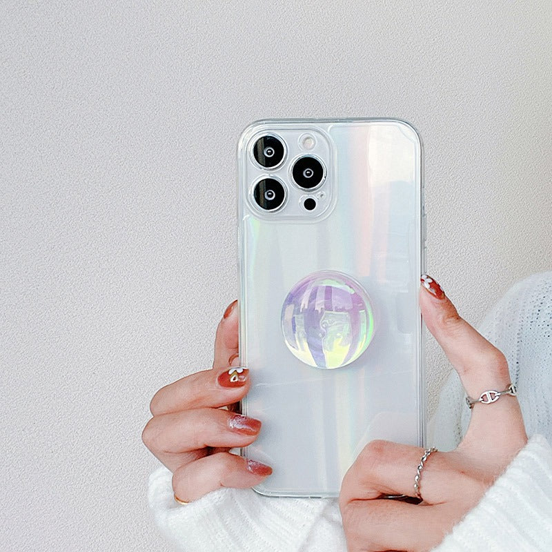 Transparent Aurora Laser Stand iPhone Case