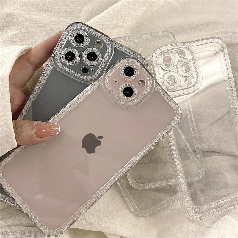 Transparent Diamond Frame iPhone Case