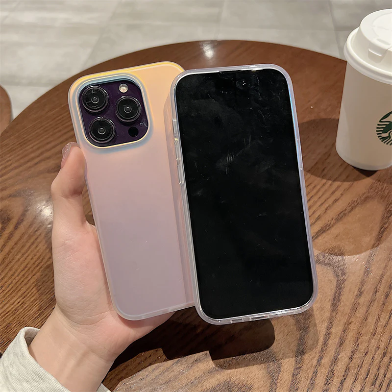 Translucent Matte Laser Gradient iPhone Case