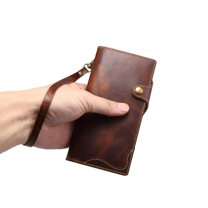 Genuine Leather Protective Holster iPhone Case