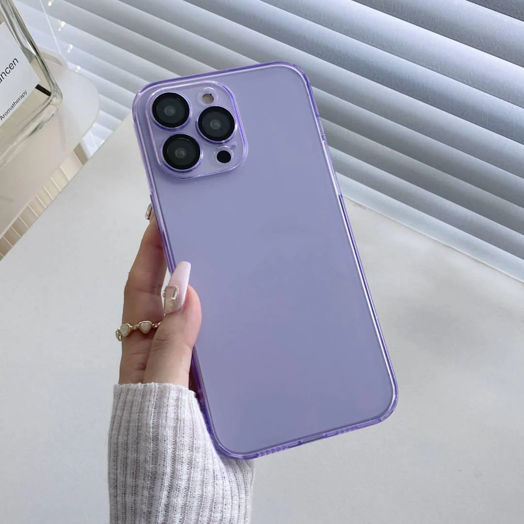 Clear And Matte Glass iPhone Case With Camera Protector