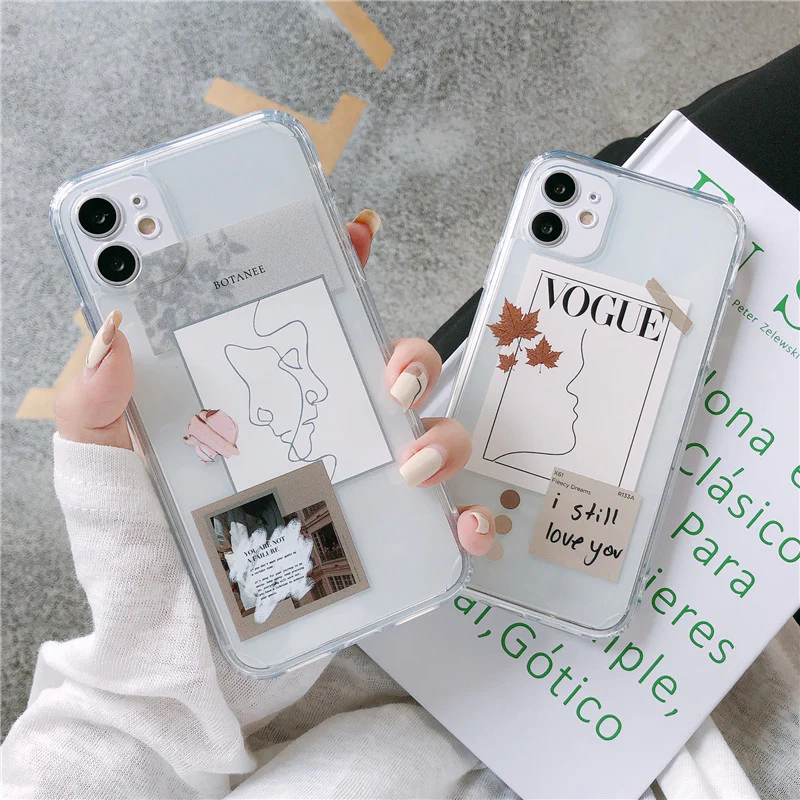 Vogue Maple Leaf Line Art iPhone Case