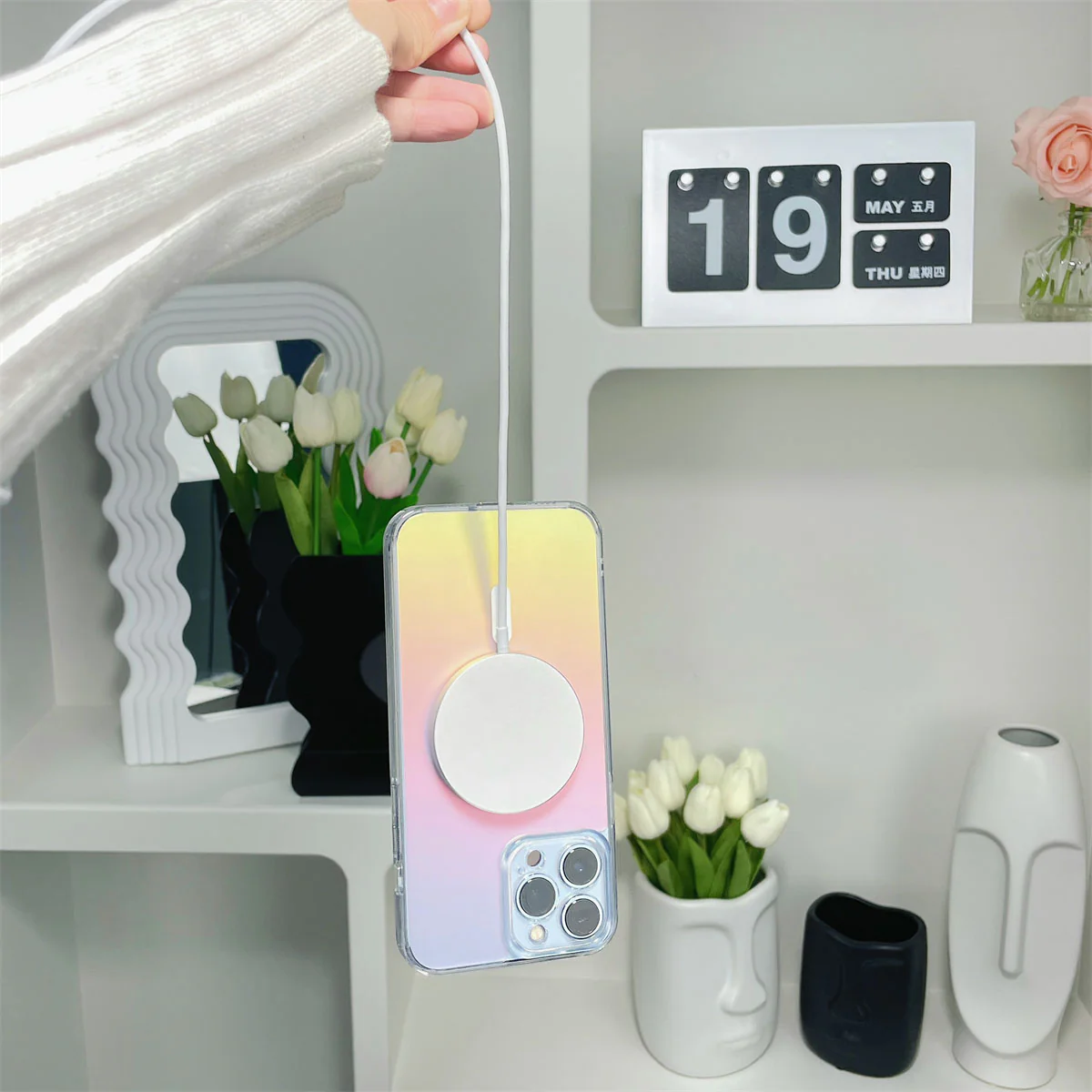 Frosted Laser Gradient Magsafing iPhone Case