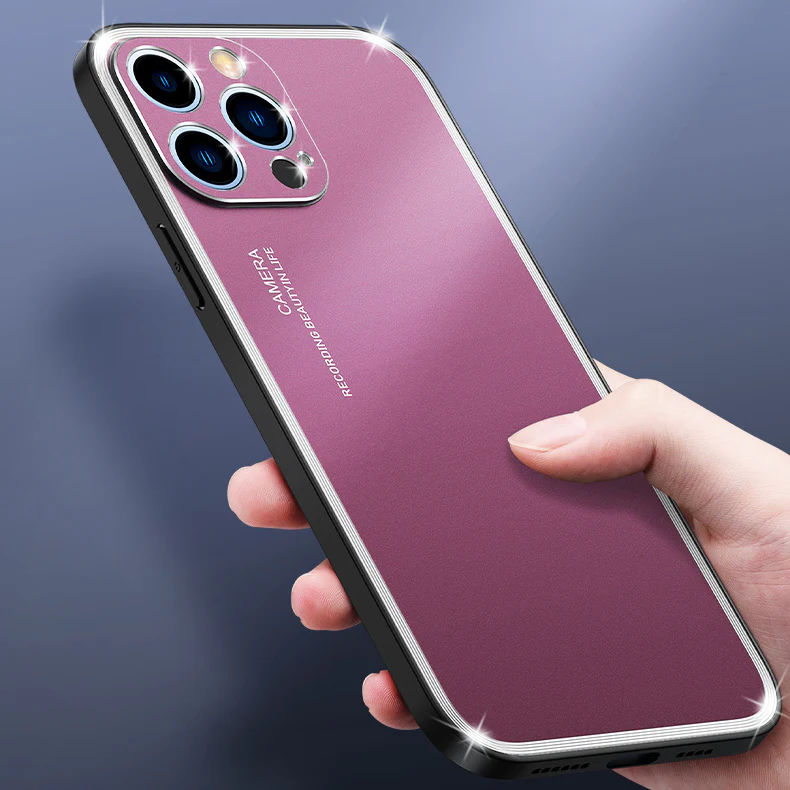 Upgraded Simple Metal Frosted iPhone Case