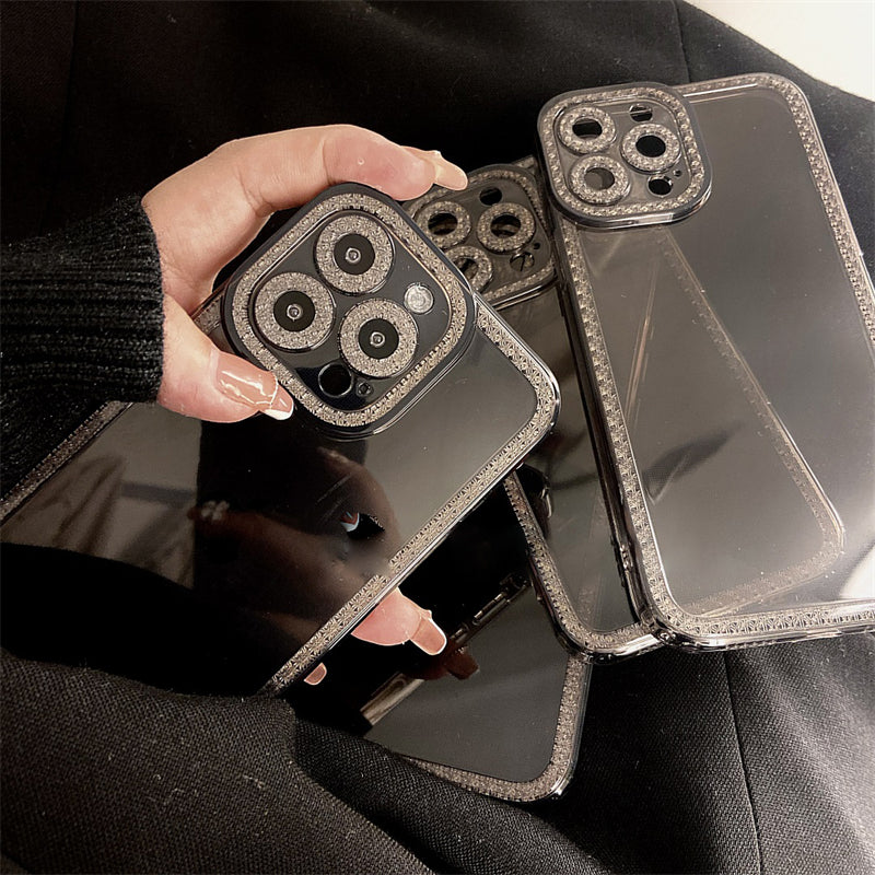 Transparent Diamond Frame iPhone Case