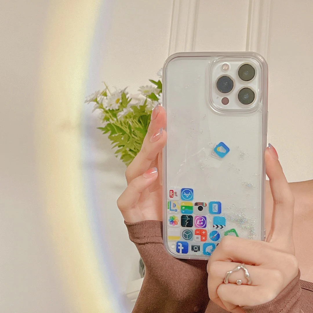 Dynamic Flowing Apps icon iPhone Case