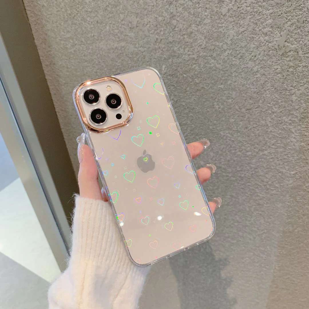 Hearts Eyes Laser iPhone Case