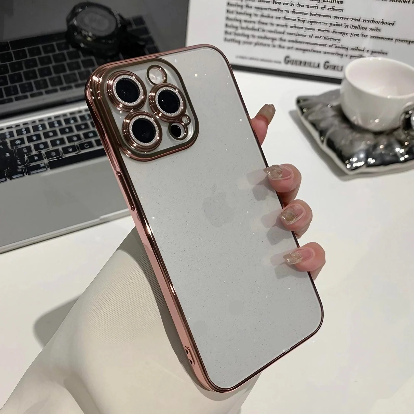 Electroplated Glittery Transparent Protective iPhone Case