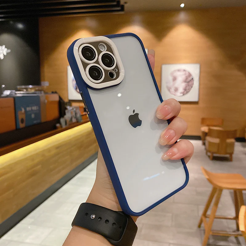 Simple Glass Lens Film Soft Edge iPhone Case