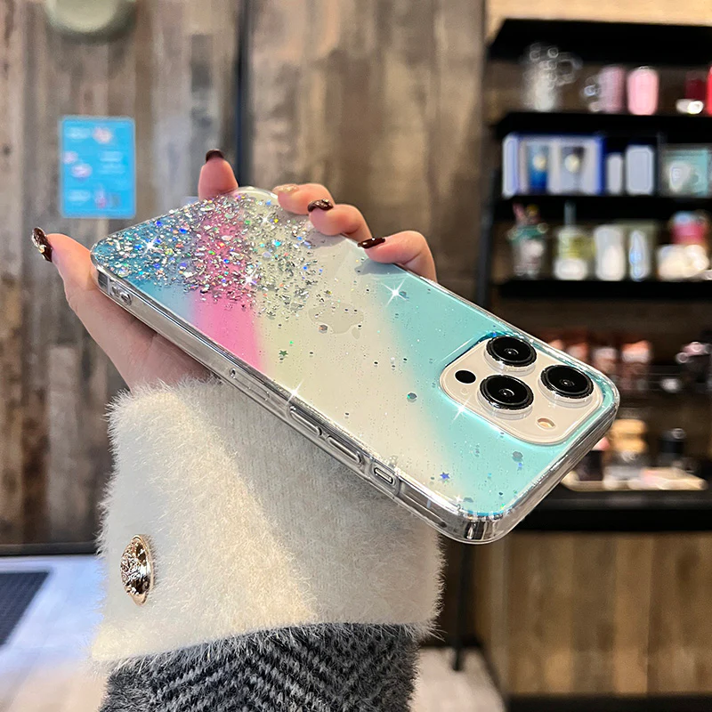 Starry Sky Gradient Glitter iPhone Case