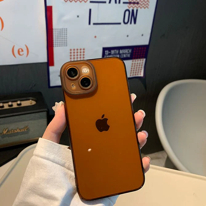 Simple Transparent Colored Silica Gel iPhone Case