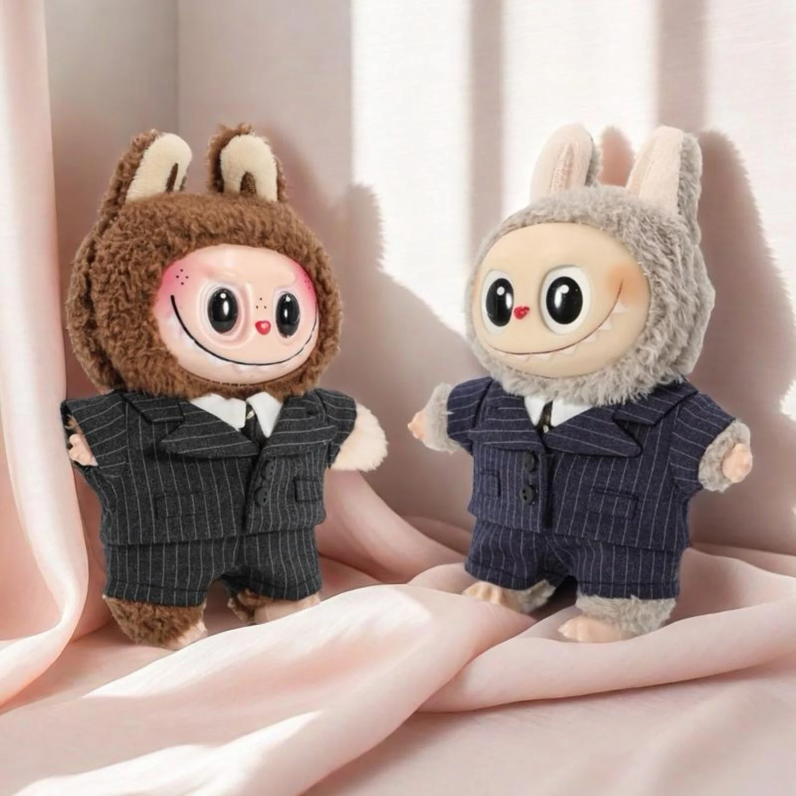 Pinstripe Suit Set For Labubu