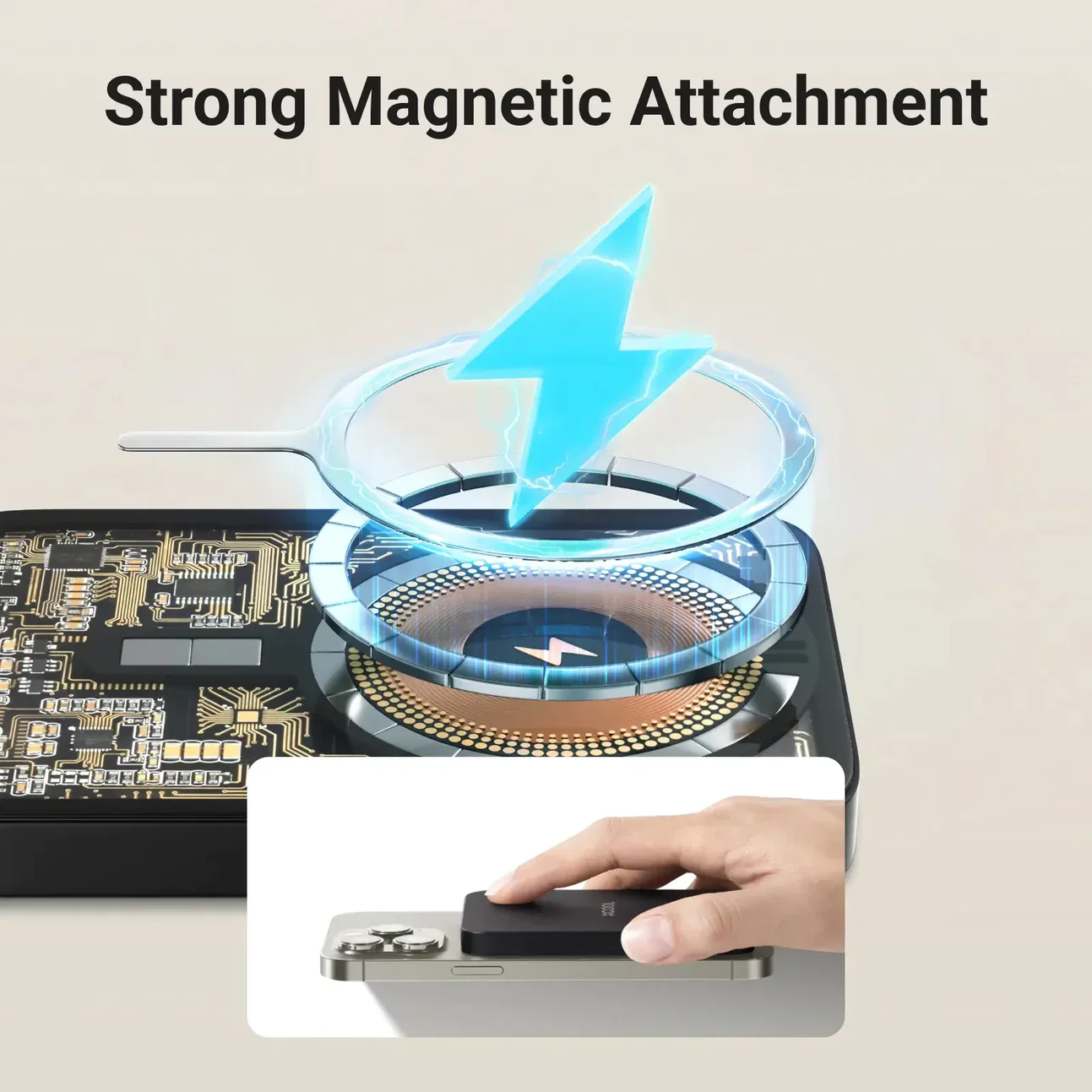 Ultra-thin Magnetic Wireless Power Bank 5000mAh