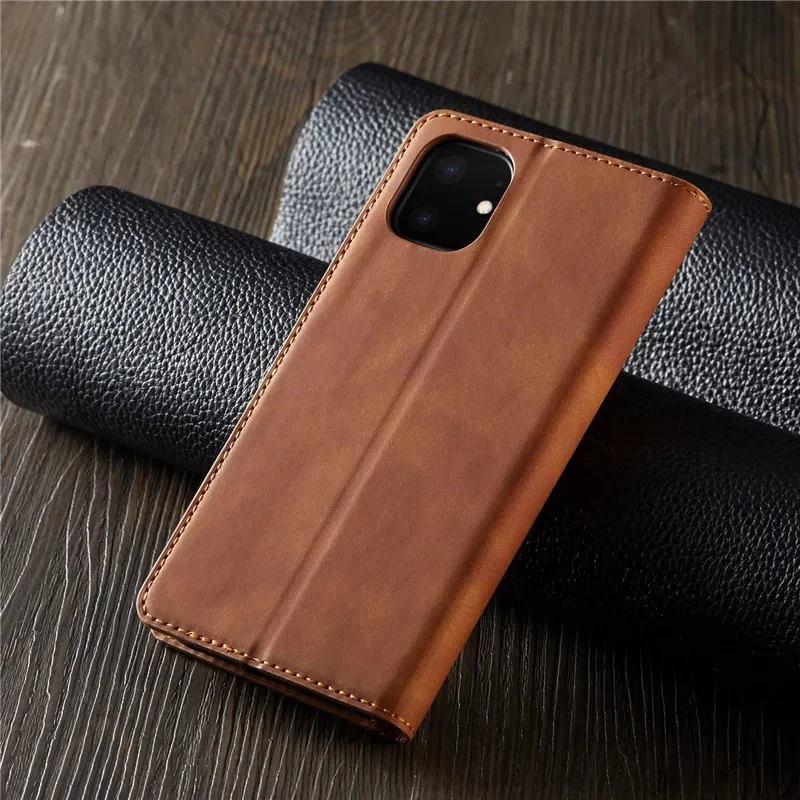 Forwenw Magnetic Flip Wallet Leather iPhone Case