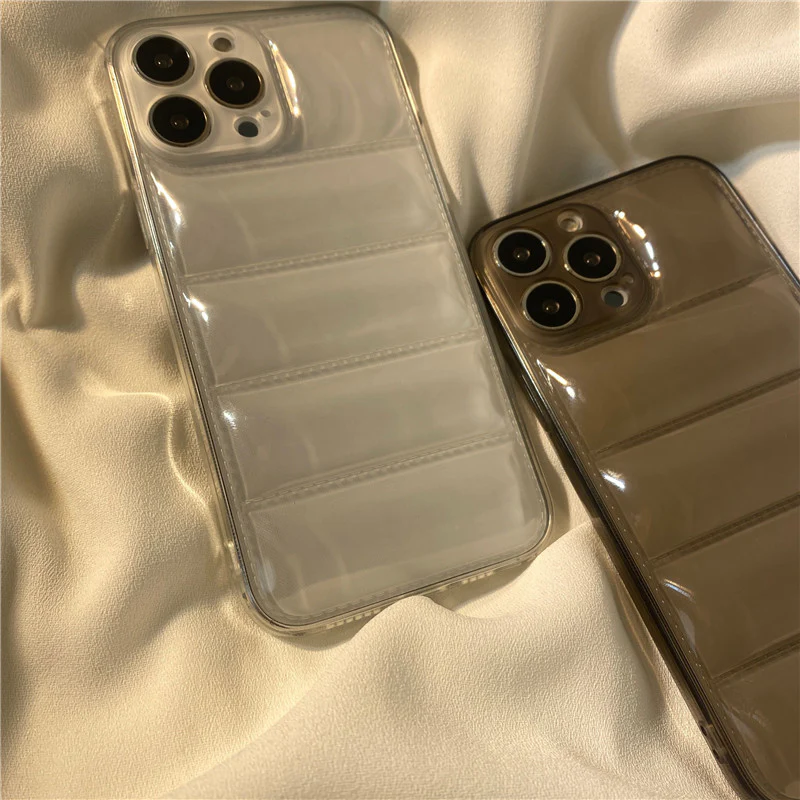 Transparent Down Jacket Airbag iPhone Case