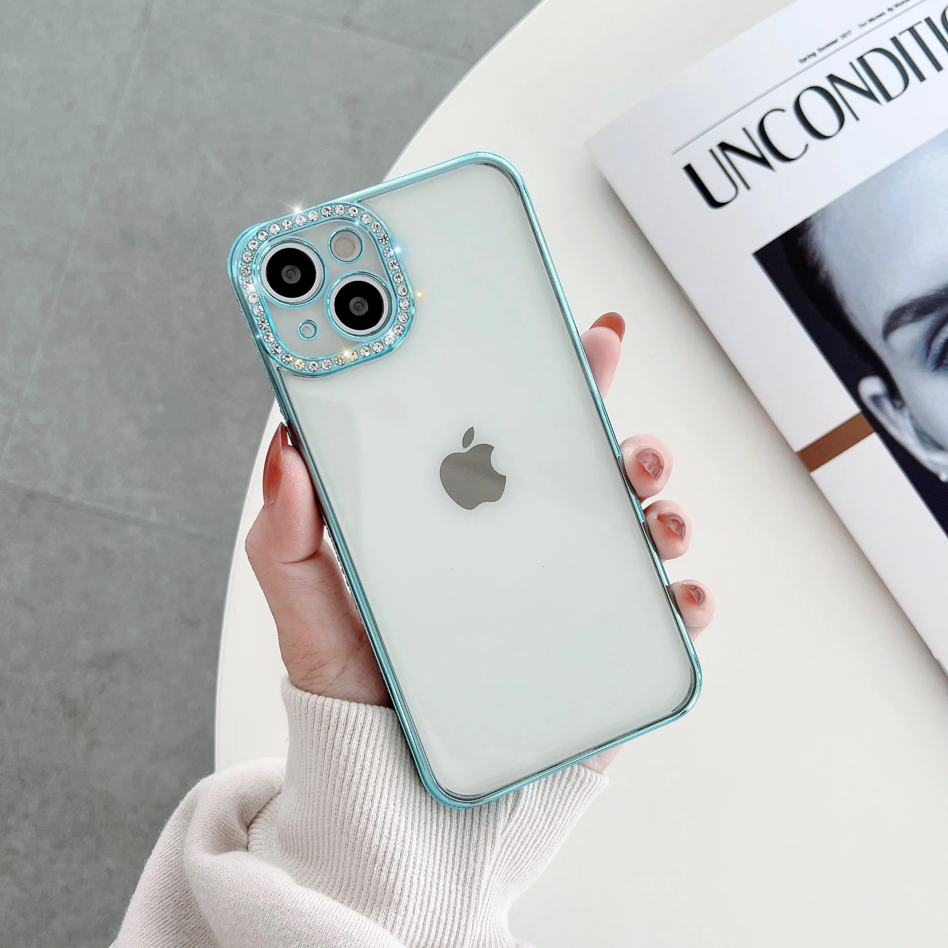 Luxury Rhinestones Transparent iPhone Case