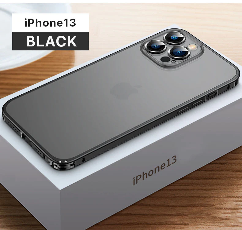Upgraded Version Aluminum Frame Matte iPhone Case With Camera Protector