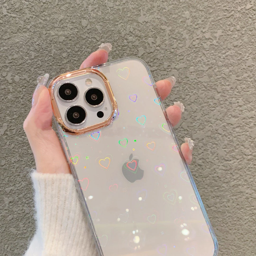 Hearts Eyes Laser iPhone Case