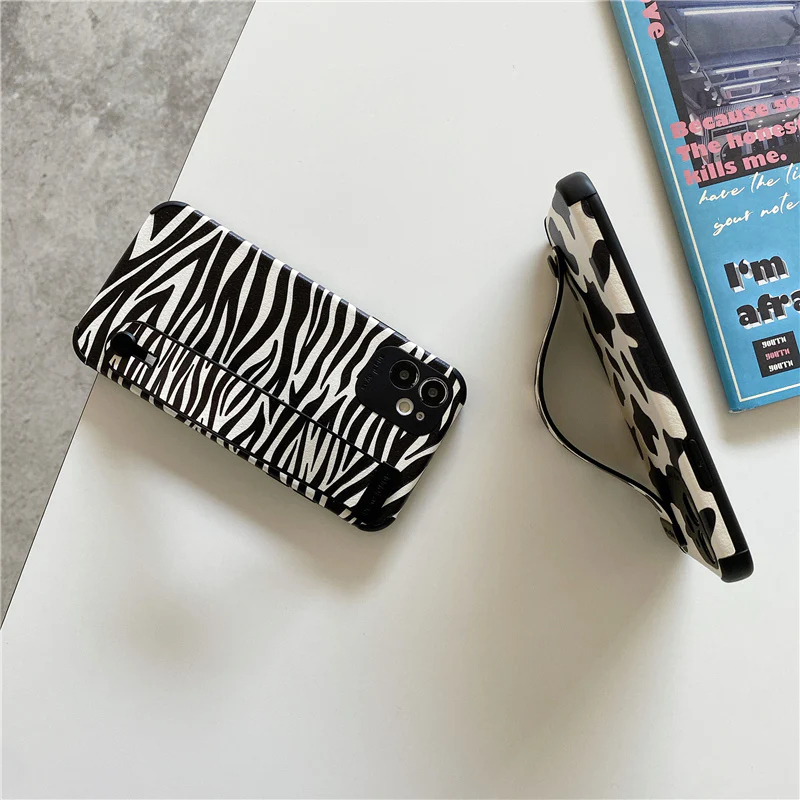 Wristband Zebra Cow Pattern iPhone Case