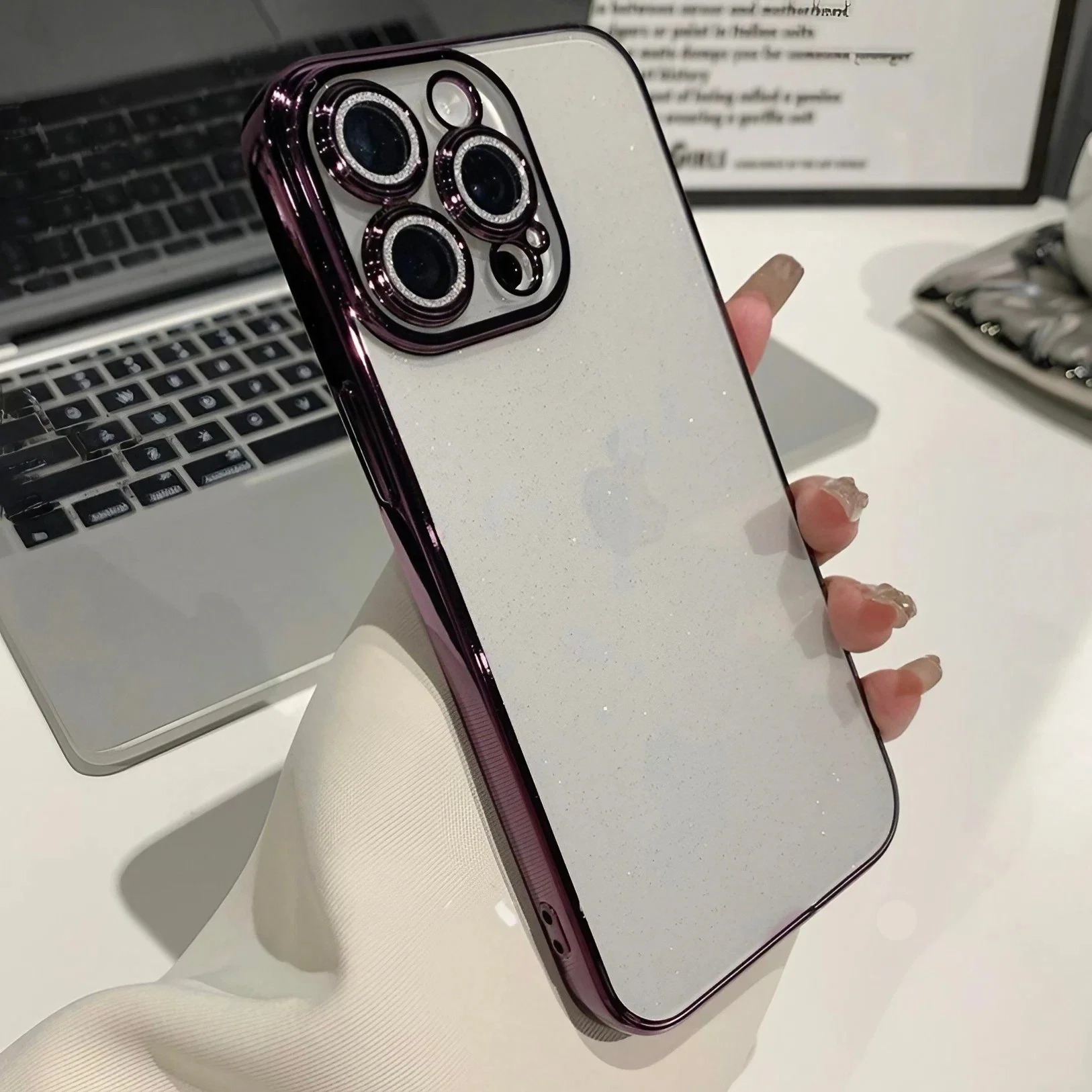 Electroplated Glittery Transparent Protective iPhone Case