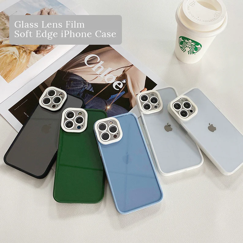 Simple Glass Lens Film Soft Edge iPhone Case