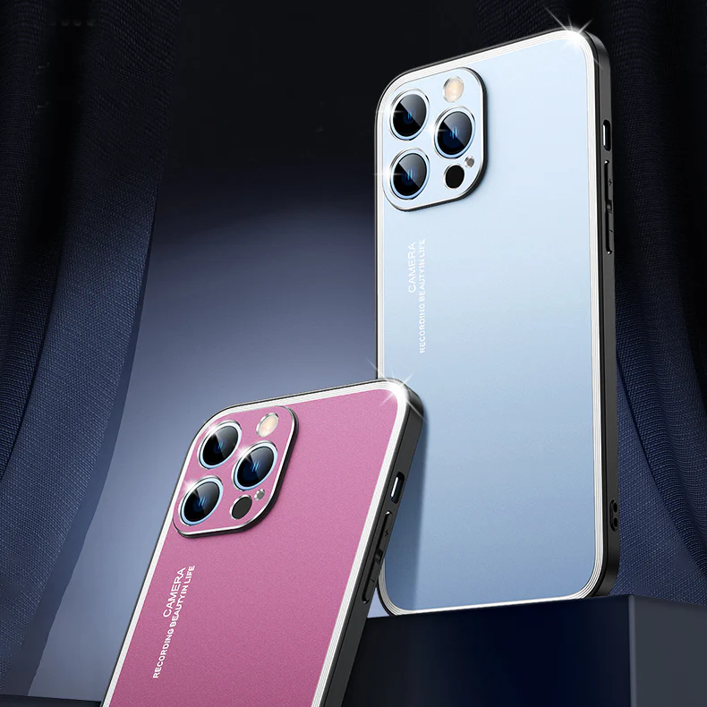 Upgraded Simple Metal Frosted iPhone Case