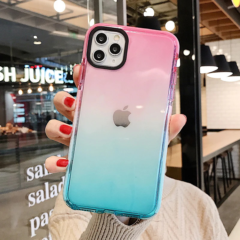 Transparent Gradient Soft Rubber iPhone Case