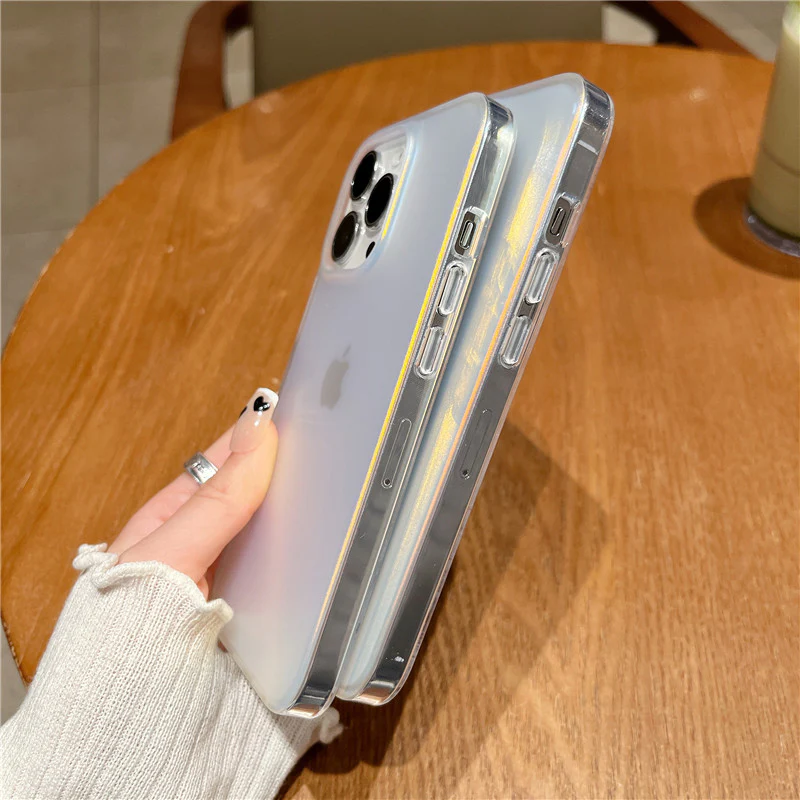 Translucent Matte Laser Gradient iPhone Case