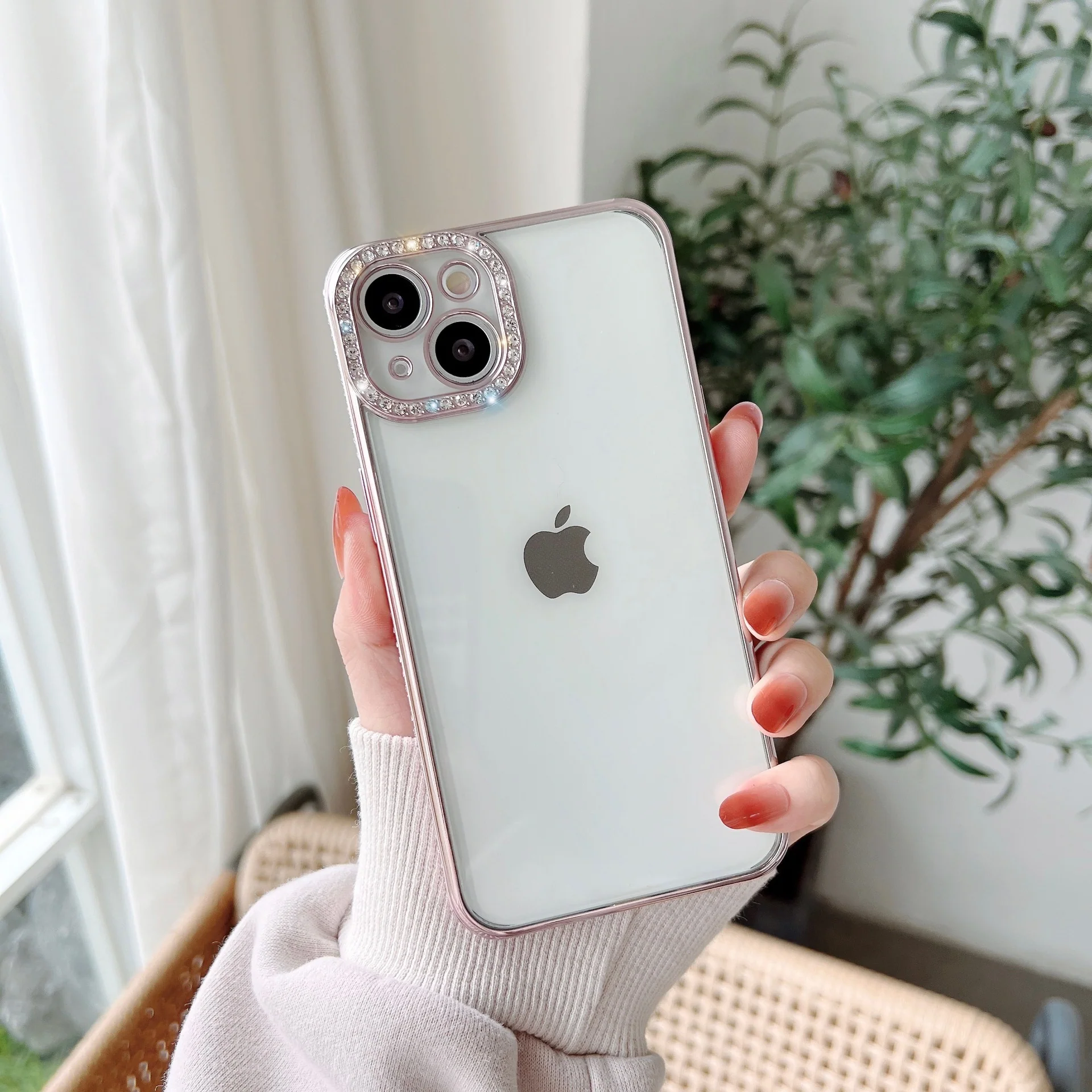 Luxury Rhinestones Transparent iPhone Case