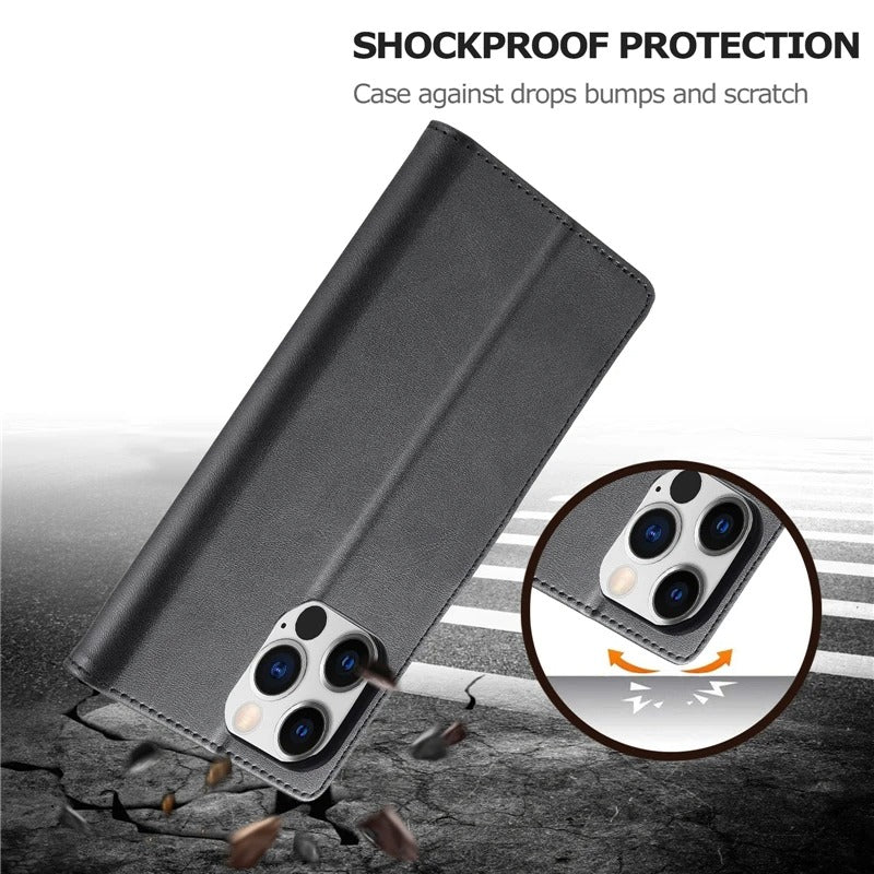 Lc imeeke Magnetic Flip Leather Wallet iPhone Case