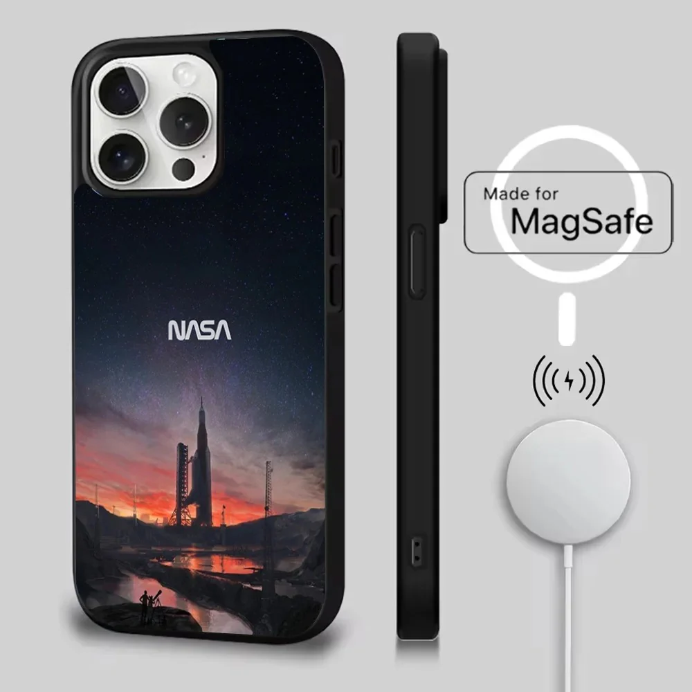 Nasa Design iPhone Case With MagSafe Charging