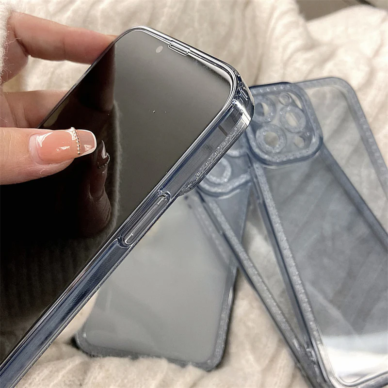 Transparent Diamond Frame iPhone Case