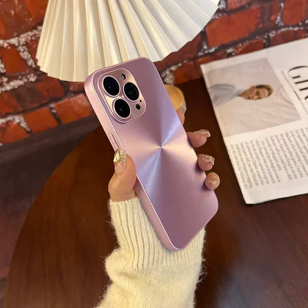 Luxury Aurora Matte iPhone Case with Camera Protector
