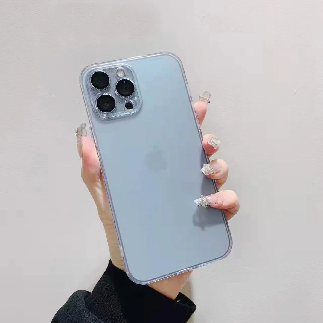Clear And Matte Glass iPhone Case With Camera Protector