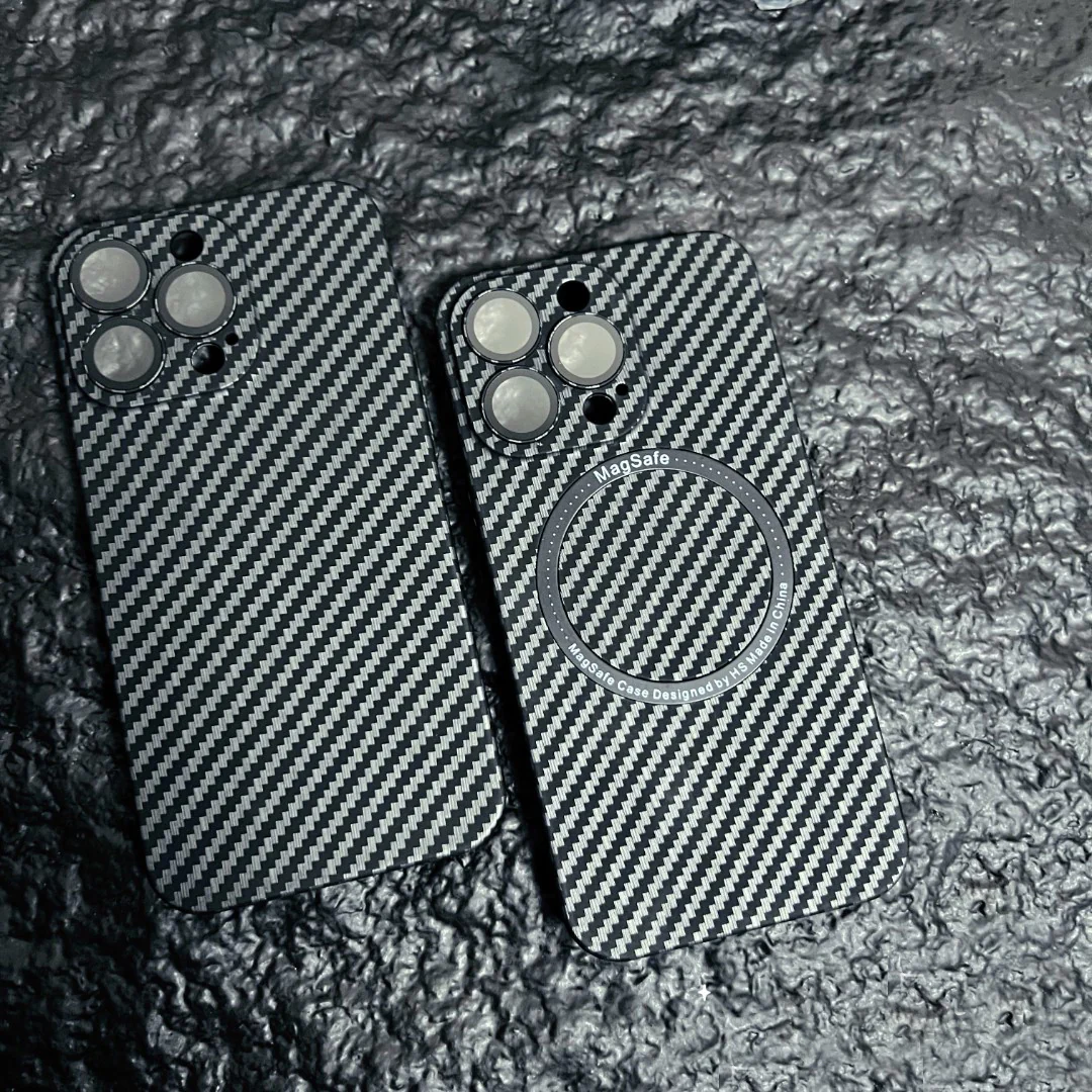 Magsafing Carbon Fiber iPhone Case With Camera Protector