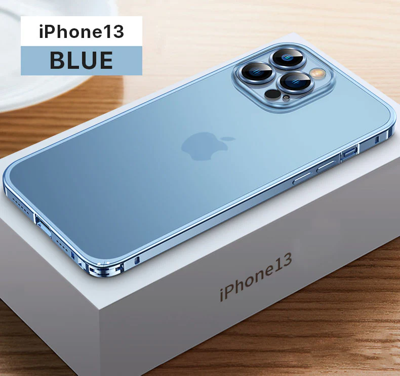 Upgraded Version Aluminum Frame Matte iPhone Case With Camera Protector