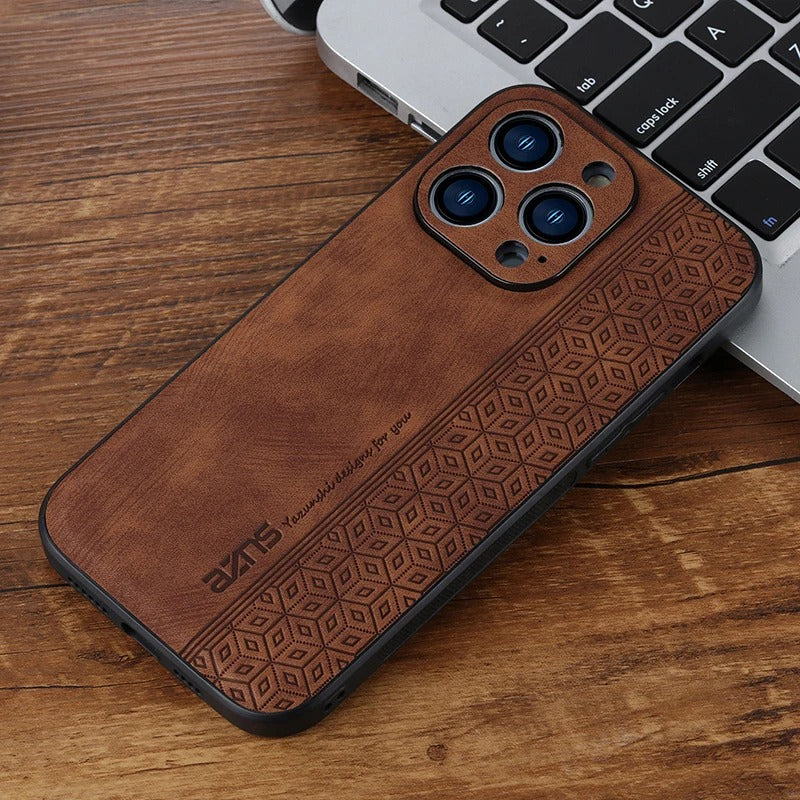 AZNS Shockproof Leather iPhone Case