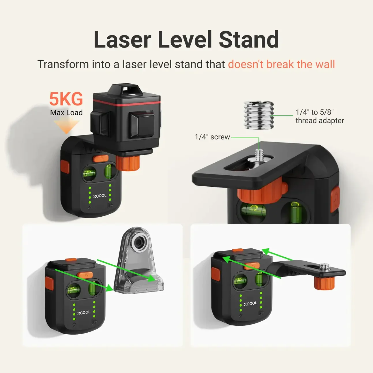 Wallaser 3-in-1 Wall-Mountable Laser Level