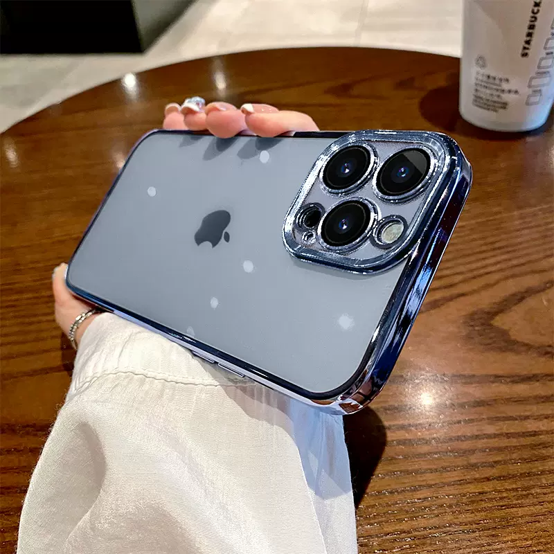 UPGRADED CLEAR SILICONE IPHONE CASE WITH CAMERA PROTECTOR