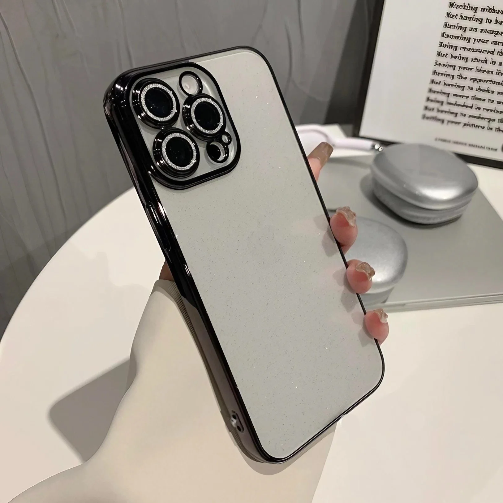 Electroplated Glittery Transparent Protective iPhone Case