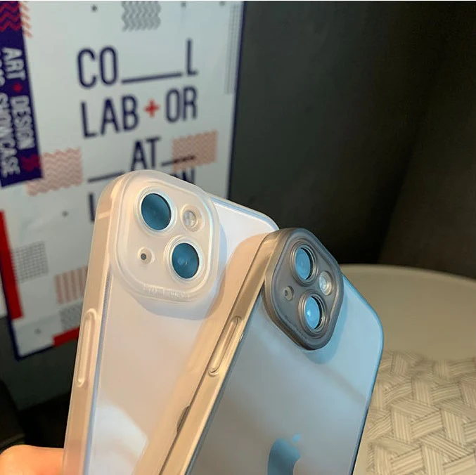 Simple Transparent Colored Silica Gel iPhone Case