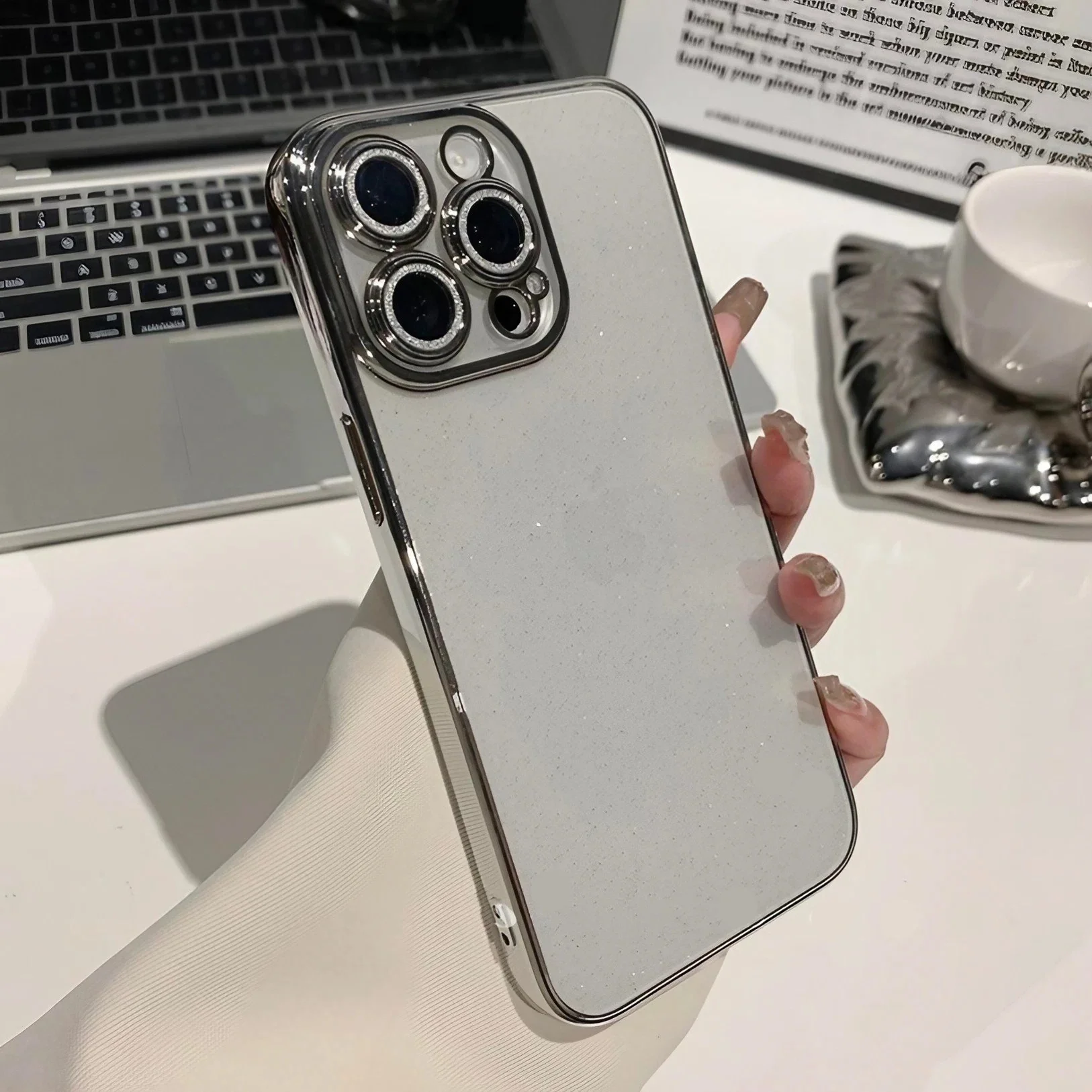 Electroplated Glittery Transparent Protective iPhone Case