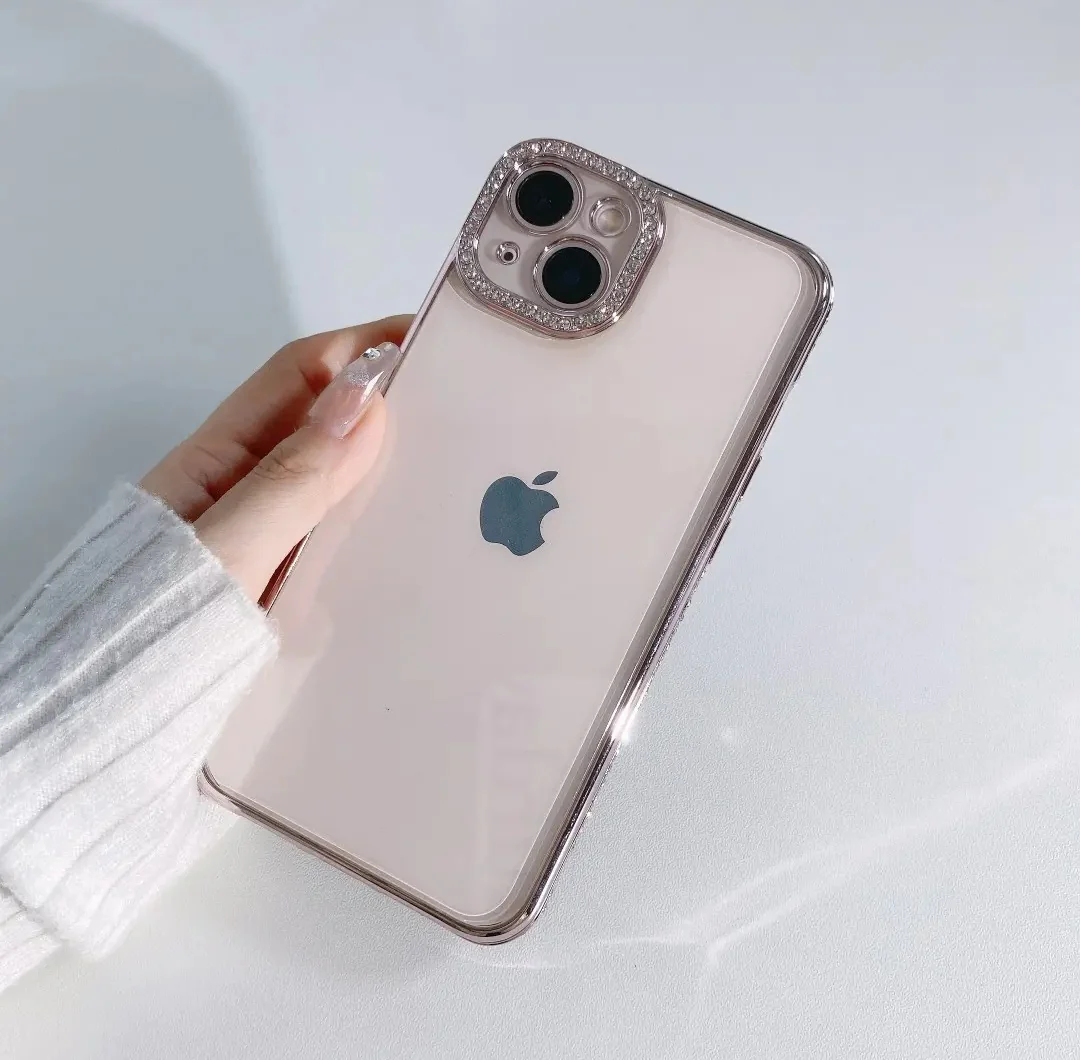 Luxury Rhinestones Transparent iPhone Case