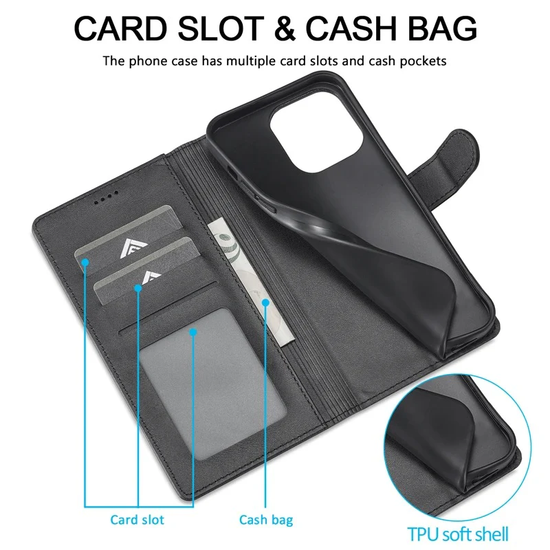 Lc imeeke Magnetic Flip Leather Wallet iPhone Case