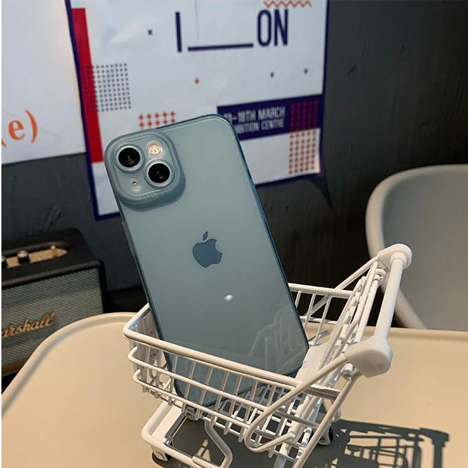 Simple Transparent Colored Silica Gel iPhone Case