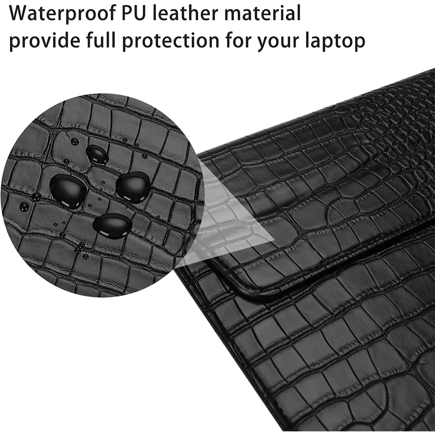 Crocodile Skin Leather iPad/Laptop Sleeve