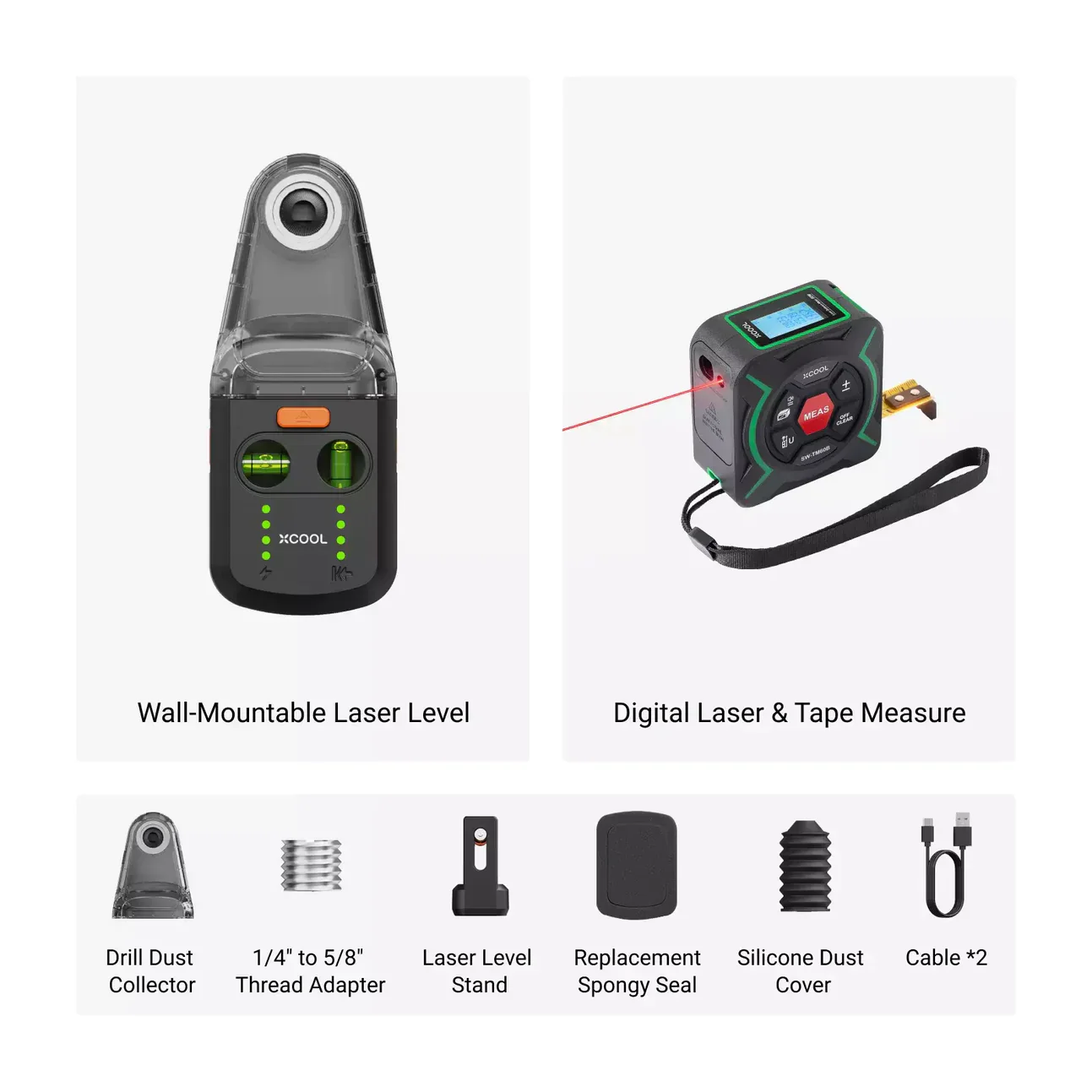 Wallaser 3-in-1 Wall-Mountable Laser Level