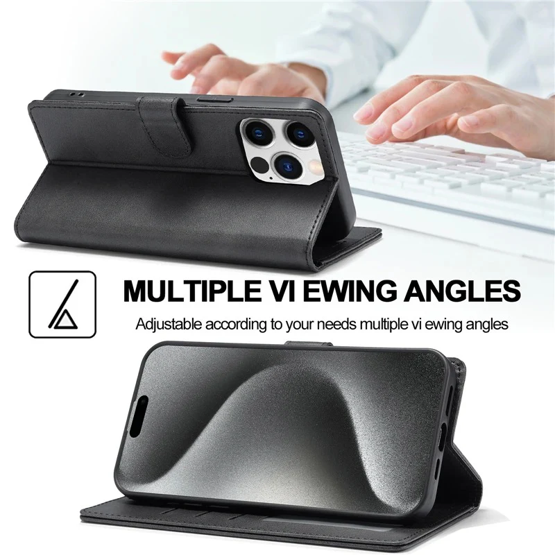 Lc imeeke Magnetic Flip Leather Wallet iPhone Case